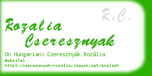 rozalia cseresznyak business card