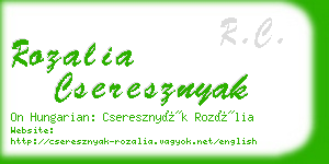 rozalia cseresznyak business card